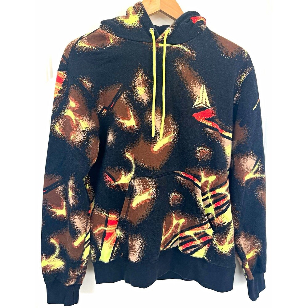 Nike Ja Morant Club Fleece Pullover Hoodie Light Lemon Twist Men's Size M HV3378